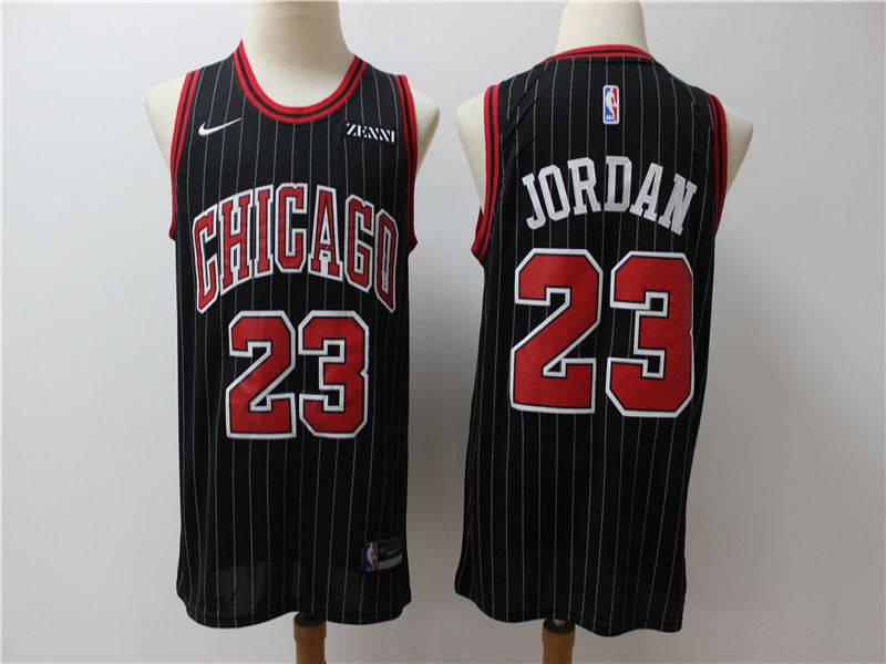 Men Chicago Bulls #23 Jordan Black Game Nike NBA Jerseys